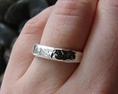 Silver Rain Nautical Wedding Ring