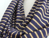 chic and classy navy and metallic gold infinity scarf