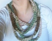 Crochet Infinity Wrap Scarf,  tube scarf, extra long rope scarf, ready to ship.