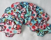 Leave Me ALONE- Teenage Cloth Pad Starter Kit by MotherMoonPads (Minky Peace Signs)
