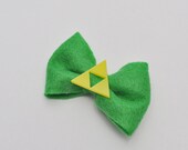 Zelda triforce felt hair bow
