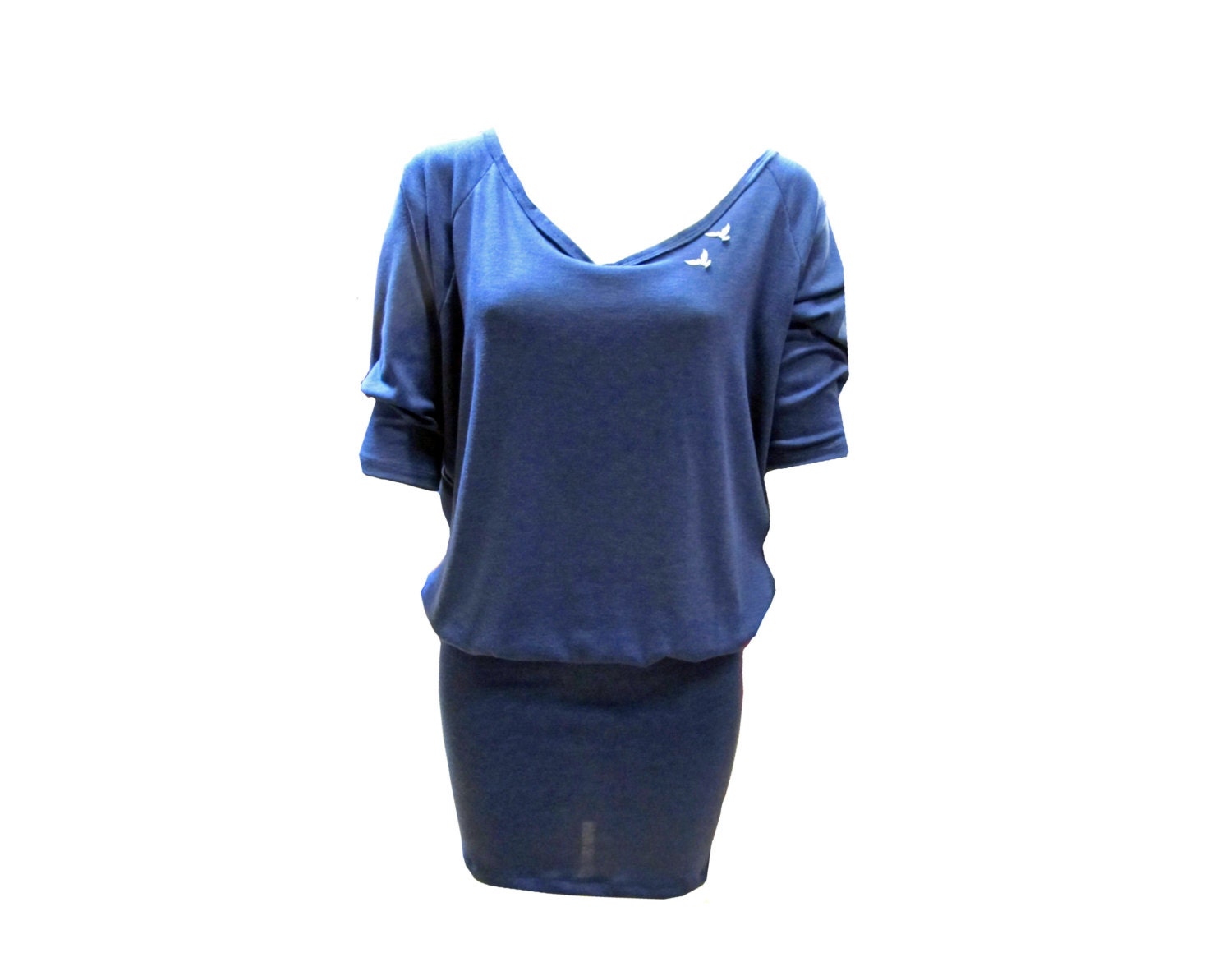 Dress "Birdy"backless with batwing sleeves