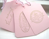 Pink and Gold Paris Gift Tags