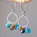 Turquoise orange garland earrings
