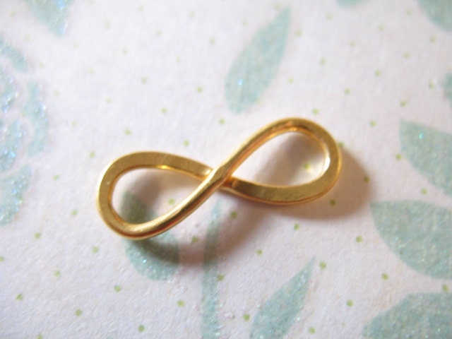 Shop Sale.. GOLD INFINITY Charm Pendants Links Connectors, 24k Gold Vermeil, LARGE, 1 pc, 20x7 mm, wholesale love eternity n32