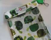 XL Epi Pen Case w/ See Through Front and Swivel Clip Holds 2 Allergy Pens  Medications First Aid  ID Card (6x8 Turtles in Grass Fabric)