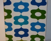 First Impressions Binder ... Blue and Green Geometric ... 6.5 x 9.5 inch ... half inch rings
