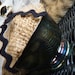 RepuRpoSed Reed and Barton Silver FRENCH FARMHOUSE Style PINCUSHION Burlap Tulle Black