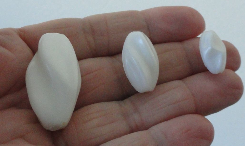 Vintage White Oval Buttons