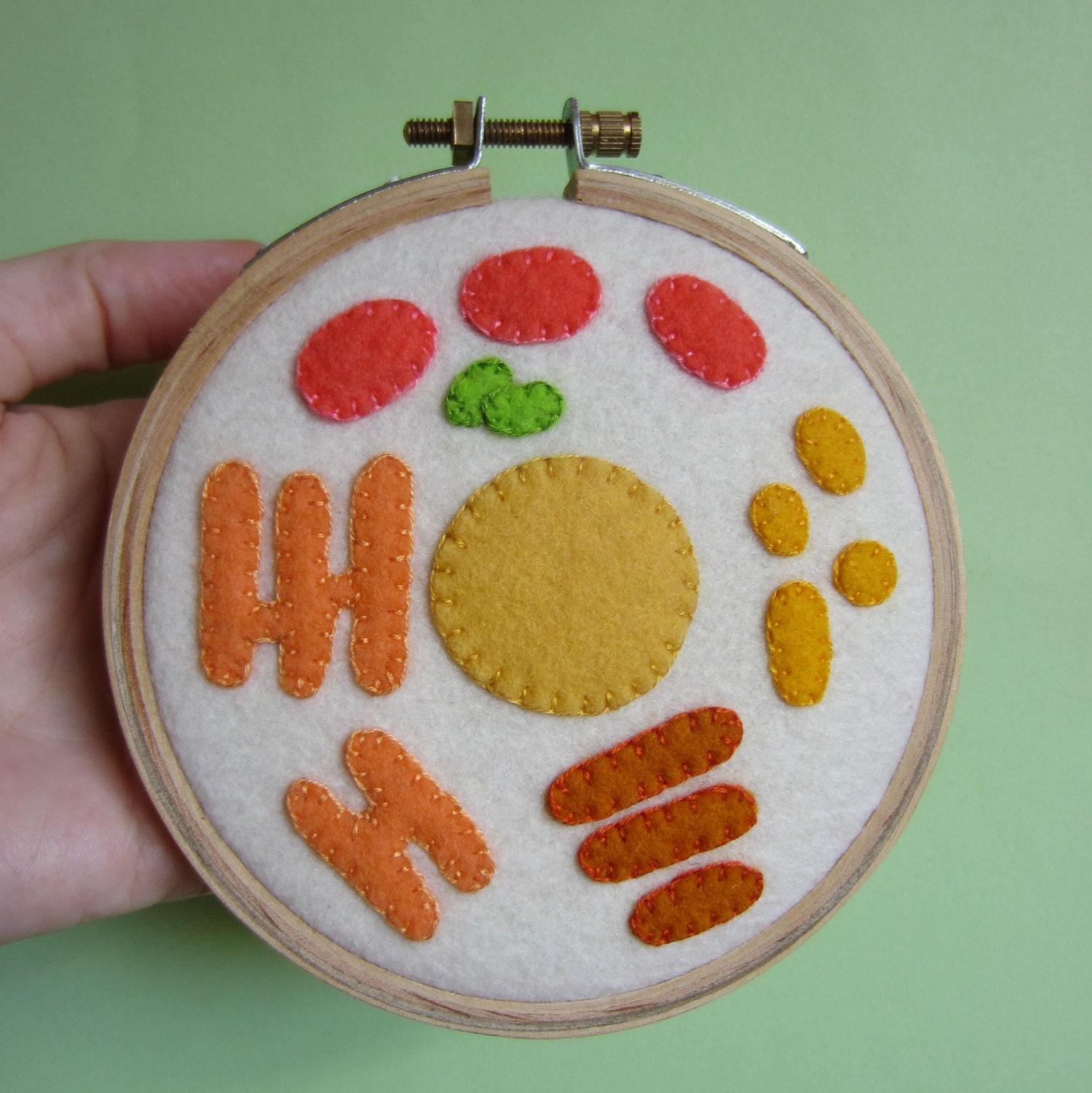 Animal Cell Embroidery Hoop