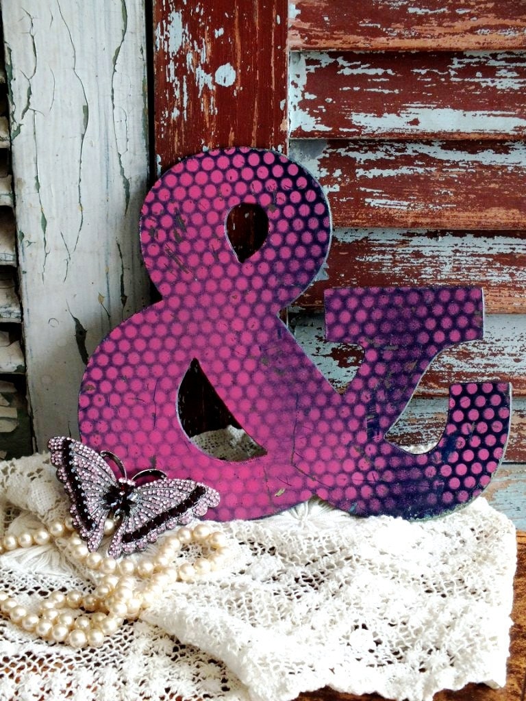 Vintage Metal Ampersand Sign or the And Sign Vintage Metal Sign by avintageobsession on etsy