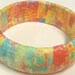 Ruby - upcyled bangle bracelet accessory multicolored one of a kind unique and funky green and eco-friendly