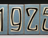 Handmade Four-Digit House Number Tiles - Made to Order