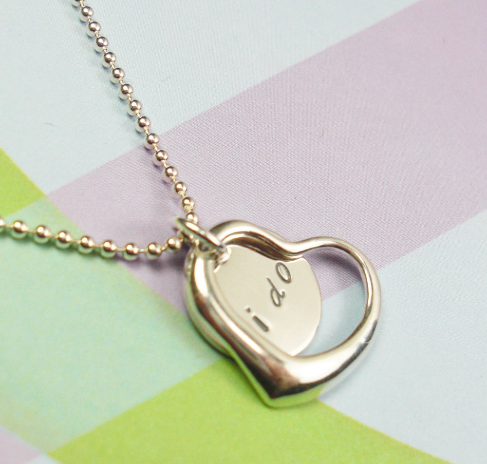 I Do Heart Wedding Necklace