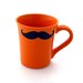 Mustache Mug Moustache Mug Etsy Orange Double Sided Kiln Fired