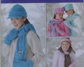 Simplicity 4311 Sewing Pattern Girls' Hats, Mittens, Scarves Size S, M, L  UNCUT