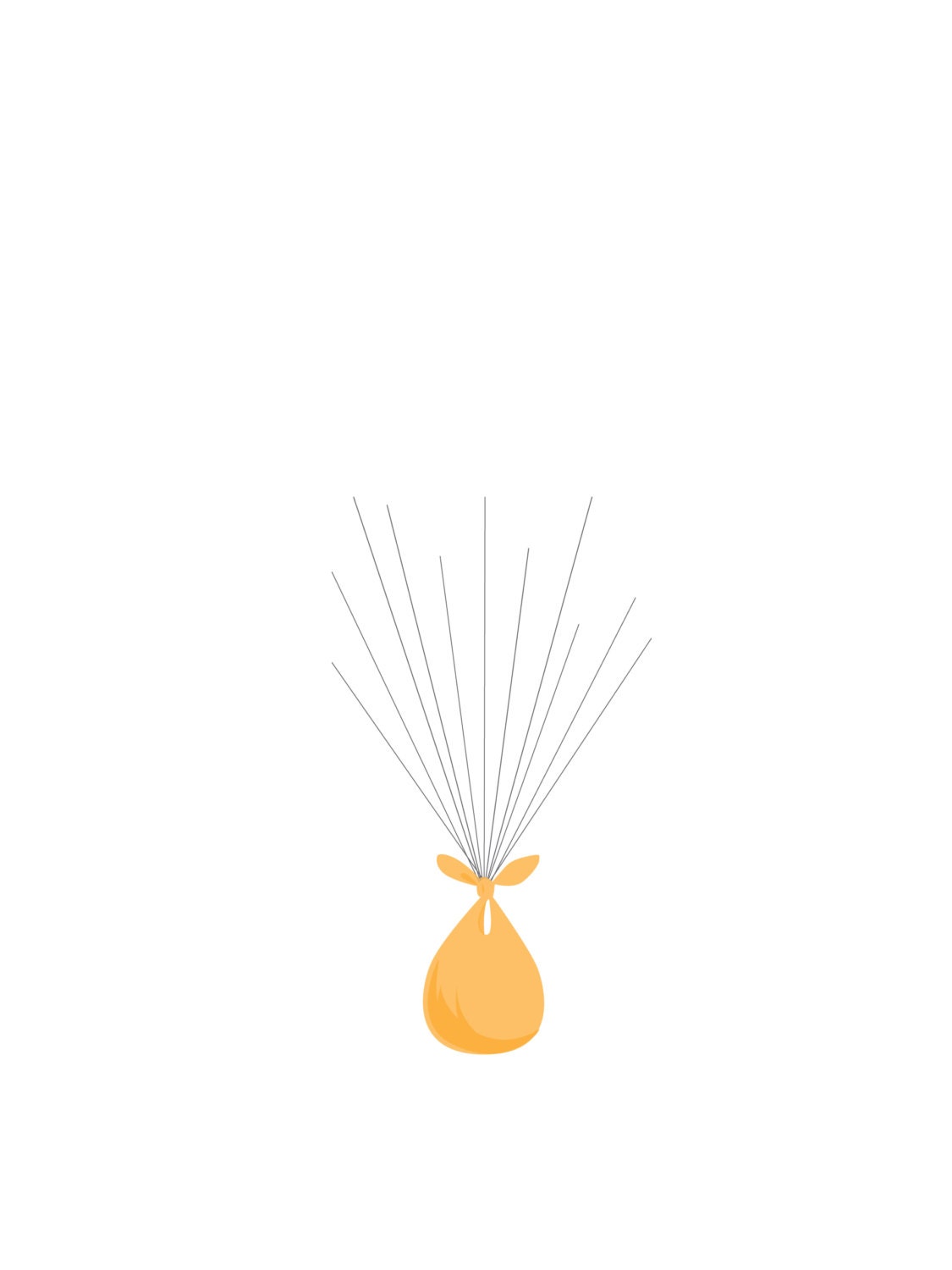 DIY Fingerprint Balloons Poster - Orange - Instant Download