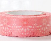 NamiNami Washi Masking Tape - Peach Pink Lace
