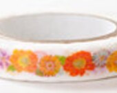 NamiNami Washi Masking Tape - Orange Flowers - Slim