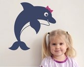 Kids Dolphin Wall Decal Underwater Nautical Ocean Nursery