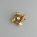 Antique Victorian Paste Pin with Logs. Clover.