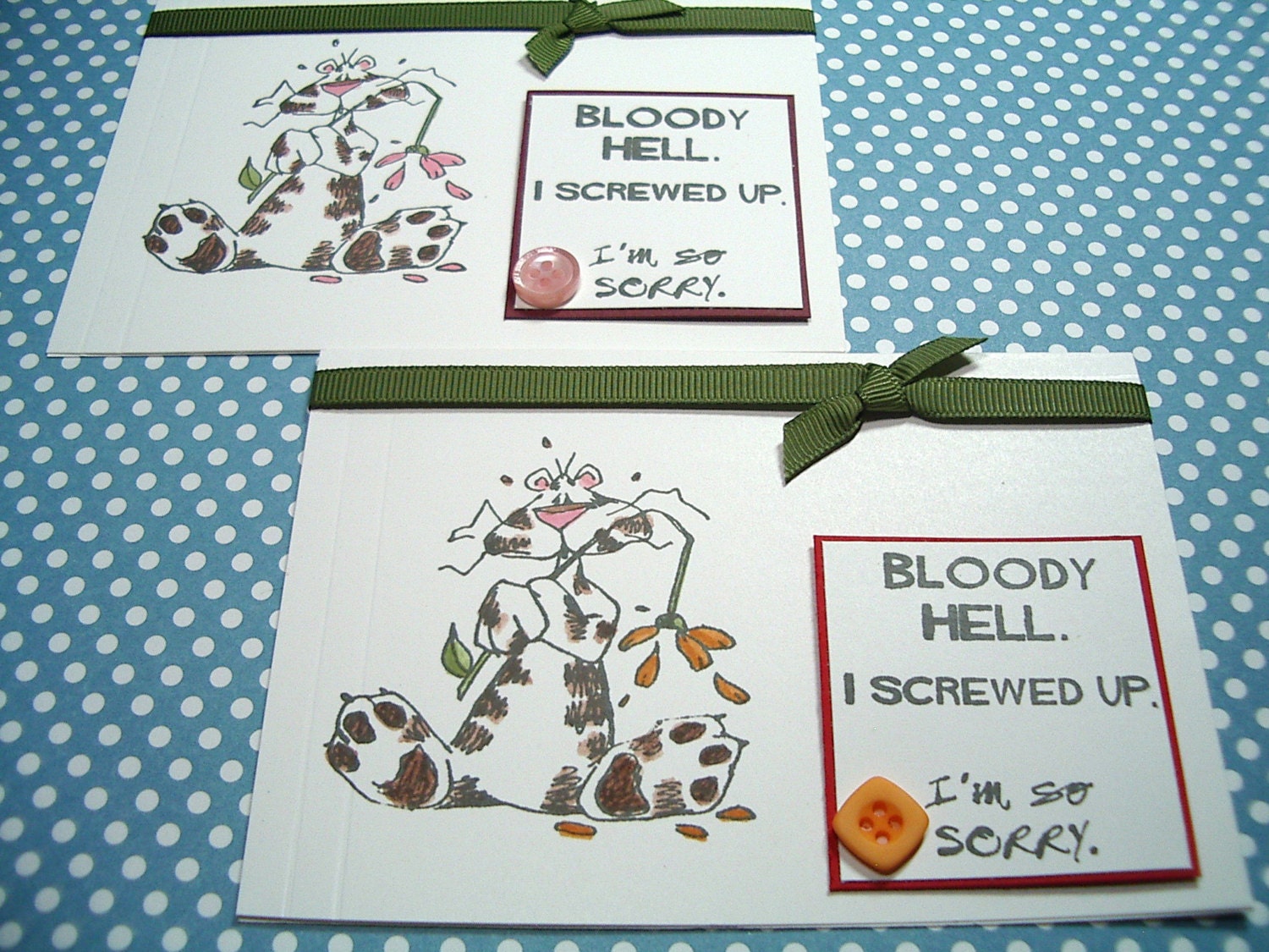 I'm so Sorry Card set - I Screwed Up