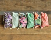 Mini Drawstring Pouches- Set of 6