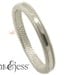 Traditional narrow milgrain edge fingerprint wedding band in sterling