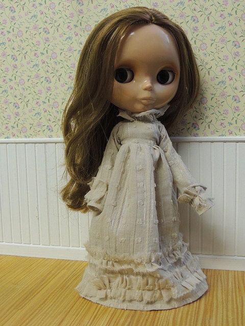 NEW COLOR: Beige Ruffle Dress - Mori Style -  No.5