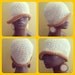 Honey Beige Cloche Sol Crochet Hat and Earrings