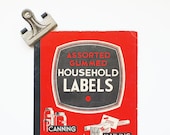 Label It - Vintage Household Gummed Labels - Canning - Kitchen - Supplies - Ephemera - Eureka - Red - Black - Mother's Day