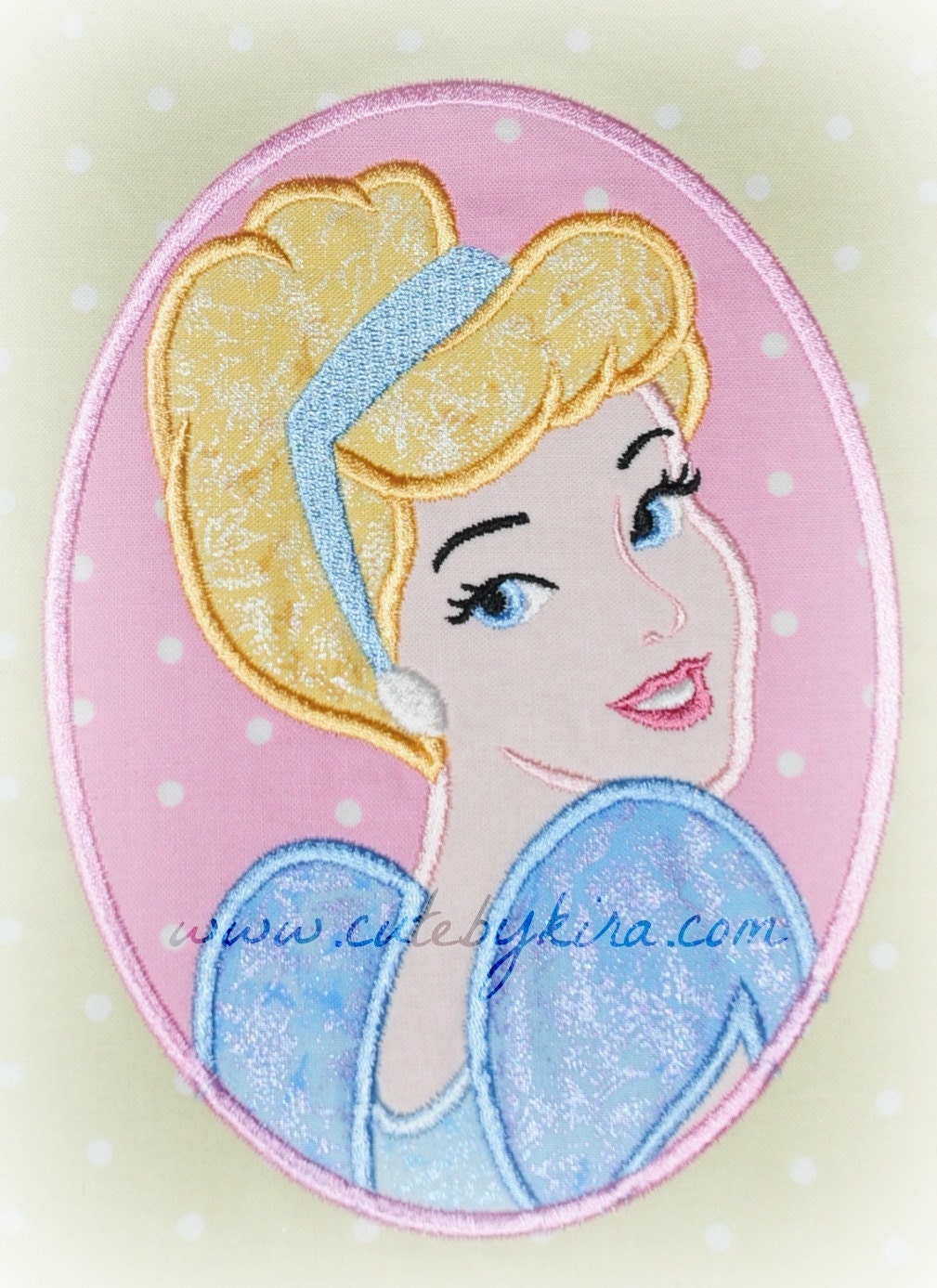 Cindergirl Princess Applique Embroidery Design