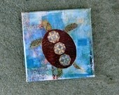 Sea Turtle Magnet Green Turquoise