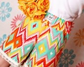 SWEETTART IKAT SHORTS with lace trim  sizes 12mo to girls 10/12