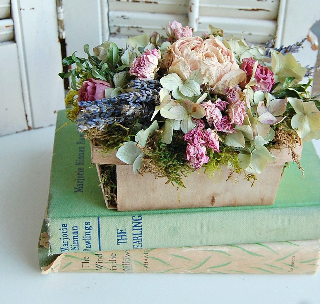 Dried Flower Arrangement Cottage Chic