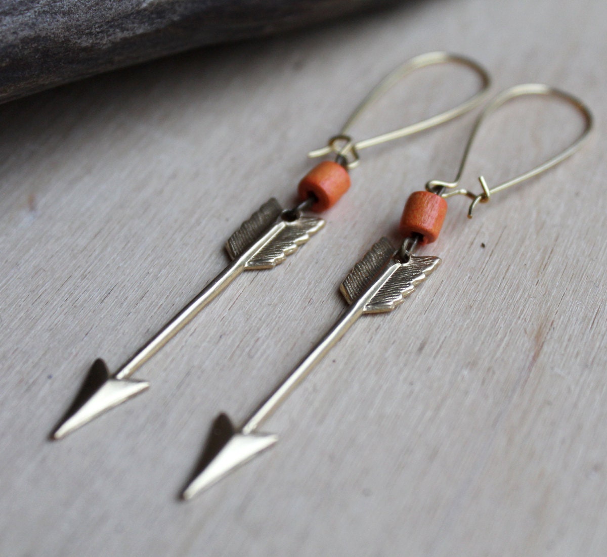Gold Toned Arrow Dangles