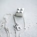 Chunky spiky two-face solid silver cube necklace