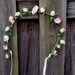 Country Bride pinky/Peach wedding hair accessories rose flower crown Bridal headpiece circlet headwreath flower girl wreath for hair