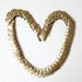 80s vintage Metallic chain belt Gold Hearts Scales Size XL