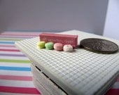Miniature Macarons - Pink  Box - 1/12 Scale Dollhouse Miniature