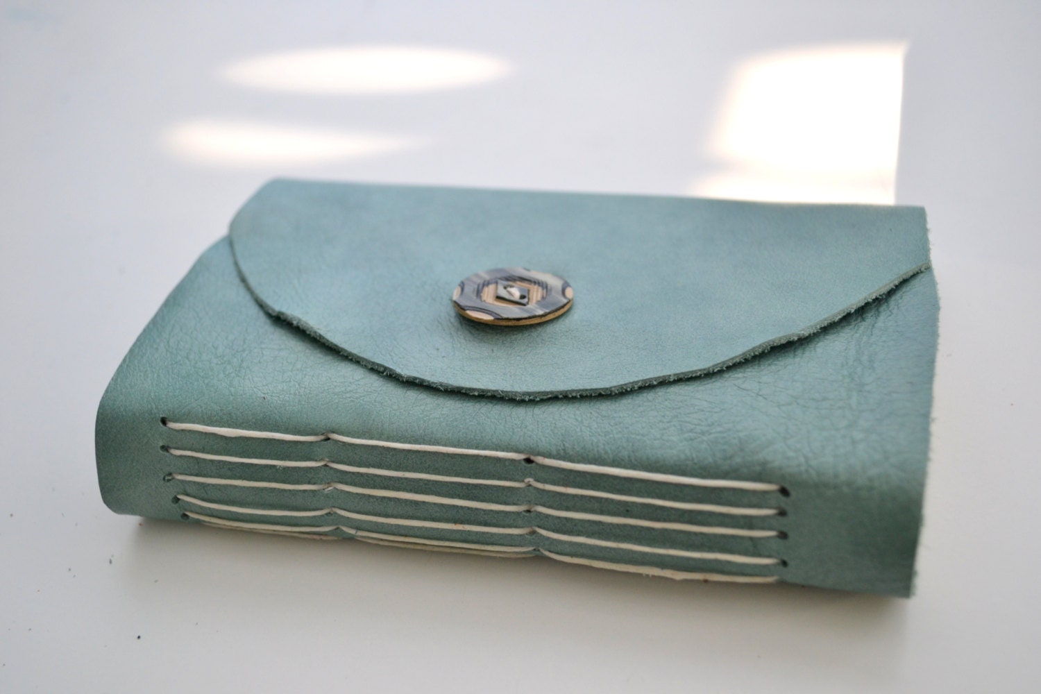Aqua Handmade Pocket Leather Art Sketch Blank Journal