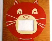 Handmade Vintage Painted Wood Cat Game