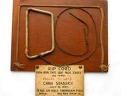 1937 Parachute Rip Cord Wall Hanging Plaque No. 2 / Vintage Oddity