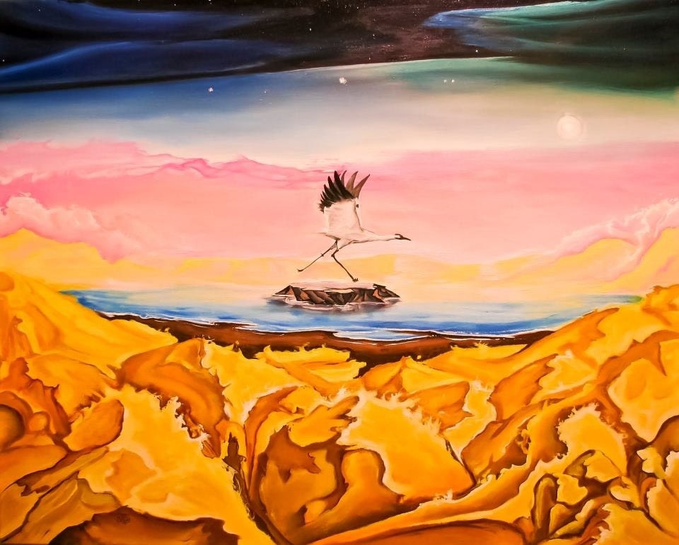 The Last One. Surreal oil painting, by Tye J.