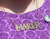 Gold Maker Necklace - Laser Cut Acrylic