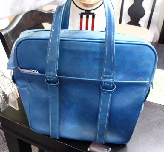 Vintage Blue Samsonite Silhouette Carry On Bag Luggage