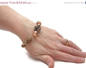 Gemstone Bracelet - Autumn Jewelry - Copper Jewelry - Autumn Vine Ooak