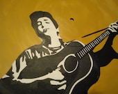 Bob Dylan Portrait Painted Vinyl Record