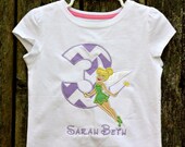 Tinkerbell Birthday Shirt with Chevron Number