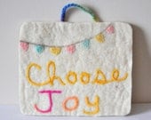 Choose Joy- Wood and Wool Sign